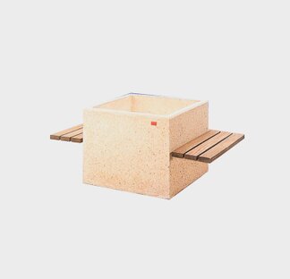 Seduta componibile legno iroko tipo B